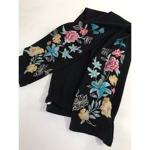 NWT Johnny Was Leggings Heavily Embroidered Lorne Floral Rose Butterfly XL NEW